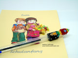 Pen Topper #Stiftaufsatz #Rakete #aus Perlen gefädelt 3 cm