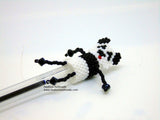 Pen Topper #Stiftaufsatz #Panda #aus Perlen gefädelt 3 cm